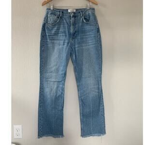 REFORMATION JEANS High Rise Malta Wash‎ Fray Leg Denim